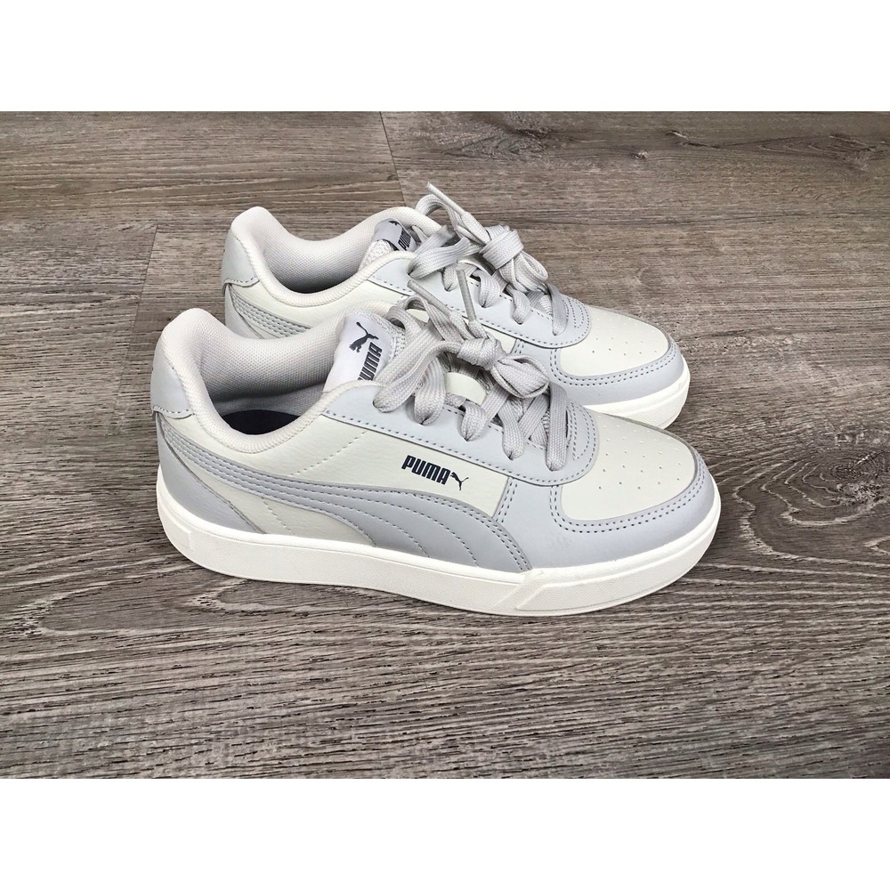 PUMA Carina Street Youth Size 2 2C Girls White Gray Sneakers Shoes 396317-34